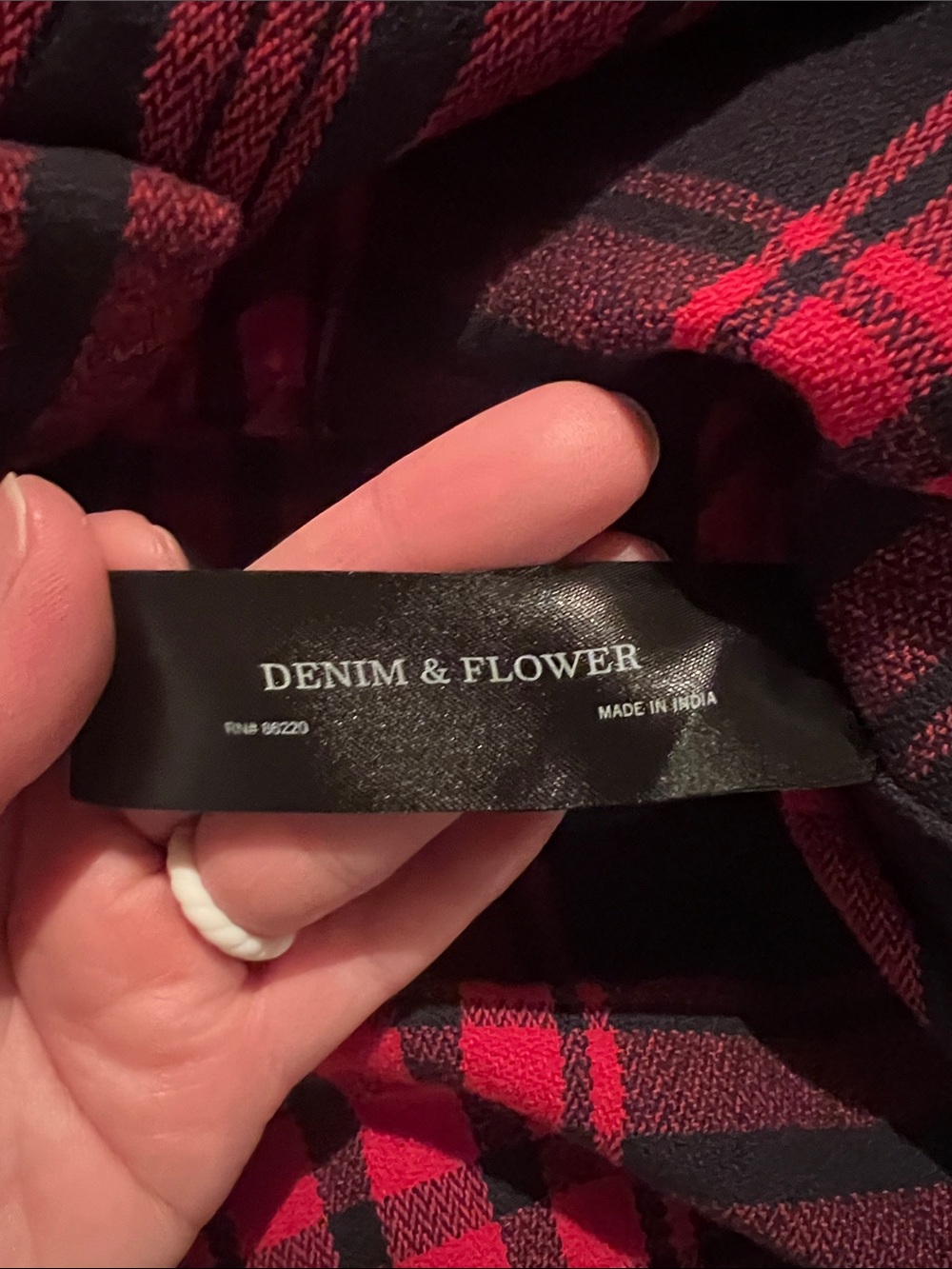 Denim & Flower Red and Black Plaid Flannel Button-Up Shirt - Picture 4 of 4